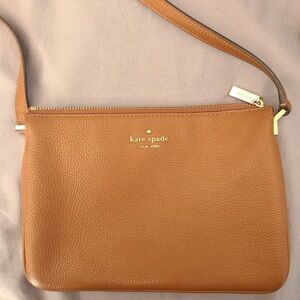 Kate Spade Leila Tan Leather Crossbody Bag